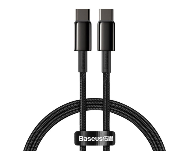 Baseus Kabel CATWJ-01 USB-C - USB-C PD QC 100W 5A 1m - czarny - 1502161 - zdjęcie